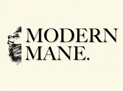 Modern Mane branding design illustration logo typography