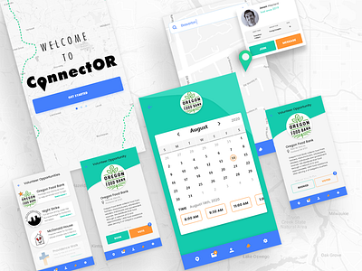 ConnectOR app branding high fidelity oregon ui ux uxui