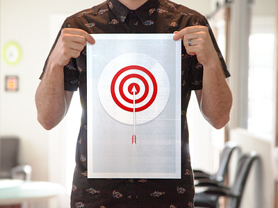 Bullseye! elevator negative poster print space
