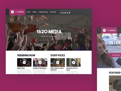 1620 Media is live! inbound media platform production site video web website