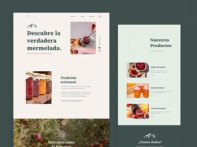 Web DelFlor - Mermeladas Artesanales design minimal typography ui ux web webdesign website