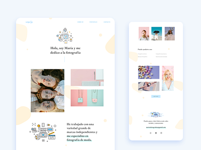 María's Portfolio design minimal ui ux web webdesign website