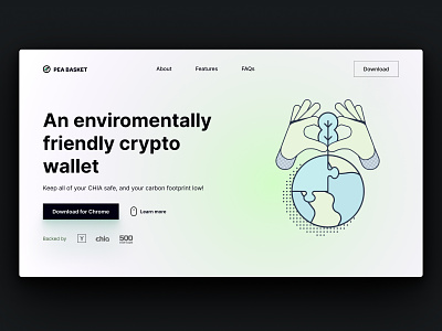 Crypto Landing Concept - PeaBasket design figma figmadesign ui ux web webdesign