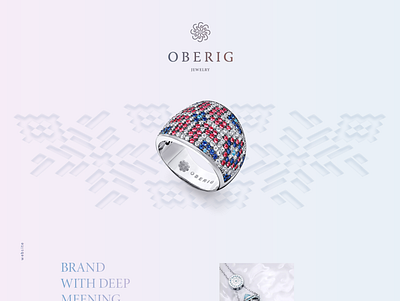 Oberig Jewelry project design jewelry ui ux webdesign