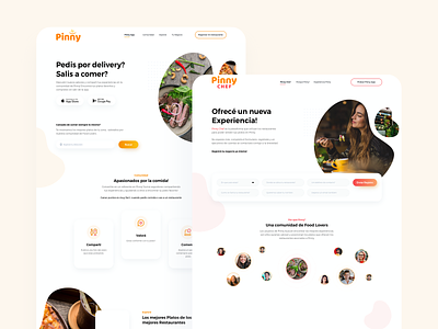 PinnyApp - App for food lovers app card clean design interface typography ui ux web web design