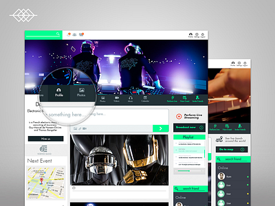 Day 006 | Band Profile UI Social Network band daft punk design music profile social network ui ux web design