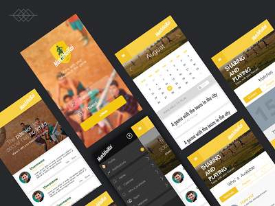 Day 010 | Football App - Material Design app design fotball futbol interface login menu ui ui design ux
