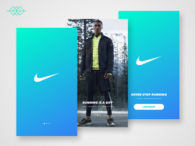 Day 014 | Nike Running Onboarding app ios new york nike onboarding runner screens sports ui ux