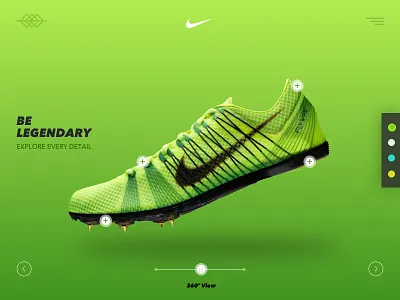 Day 016 | Nike Flywire - Be Legendary 3d android app flywire green ios iphone new york nike product tablet view