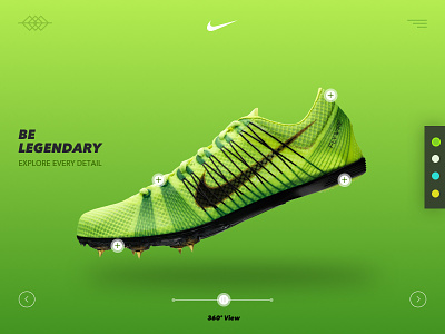 Day 016 | Nike Flywire - Be Legendary 3d android app flywire green ios iphone new york nike product tablet view
