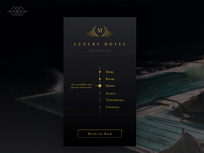 Day 022 | Luxury Hotel app menu app hotel luxury menu timeline