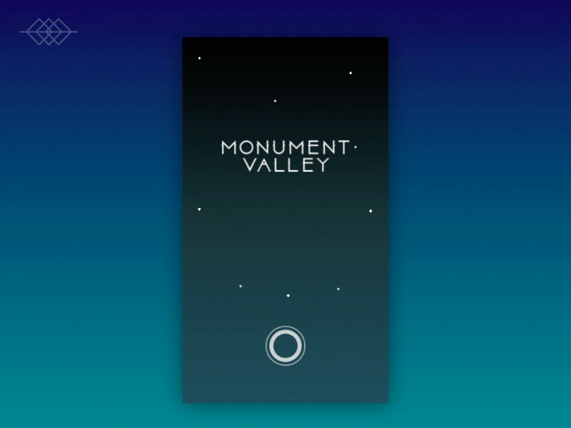 Day 026 | Monument Valley Pulse efect animation app branding design flat gif icon typography ui ux vector web