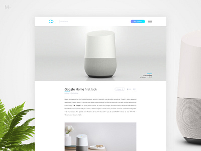 Startup Blog Article - Minimal Clean article blog clean design google home minimal moder web