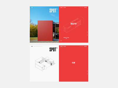 SPOT - элементы дизайн-макетов architecture corporate red typography ui ux web webdesign website