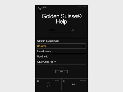 Golden Suisse - база знаний adaptive black corporate design digital typography ui ux webdesign website wiki