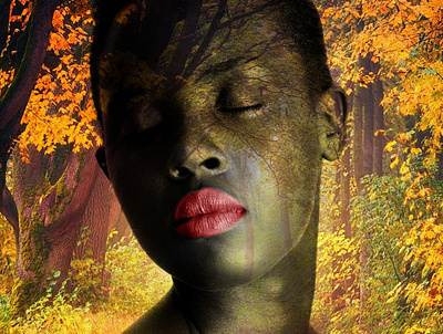 Abstract Image Manipulation | Visual Design abstract art black woman double exposure graphic design image manipulation visual design