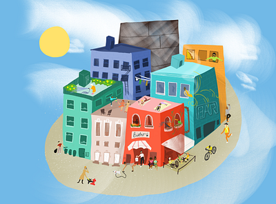 City Illustration - Day illustration vector