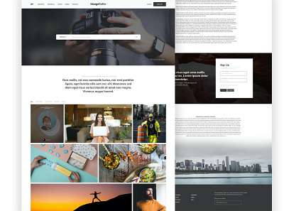 Image Seller – 5-Page Stock Photo Website design ui ui design ux vector web