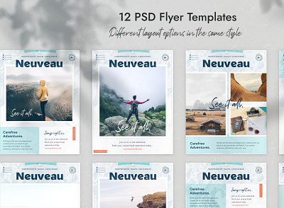 Neuveau – 12 Travel Flyers design flyer flyer design print vector