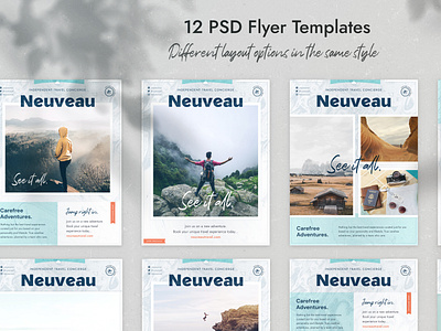 Neuveau – 12 Travel Flyers