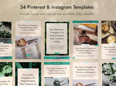 34 Pinterest & Instagram Templates