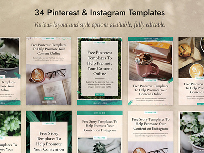 34 Pinterest & Instagram Templates
