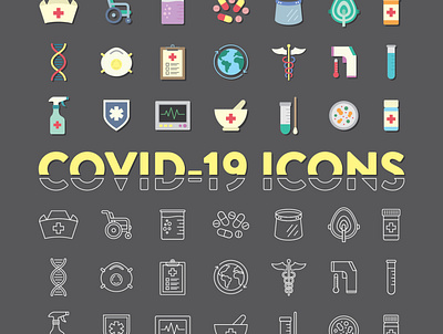 21 COVID-19 Icons design icon icon set illustration ui ux vector web