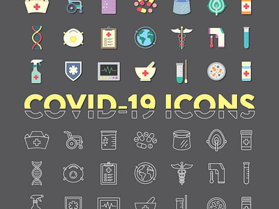 21 COVID-19 Icons