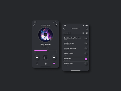 Neumorphism music app design mobile mobile app neumorphism trend ui