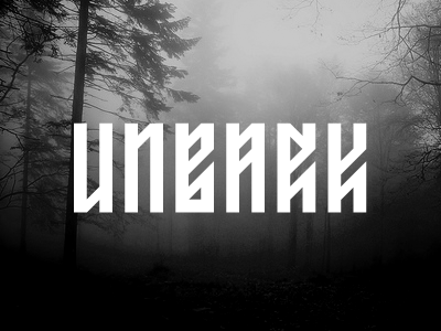 Unbark font lettering typeface typography