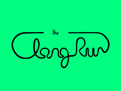 the long Run graphic design lettering