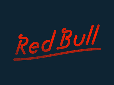 Red Bull letter play lettering typography