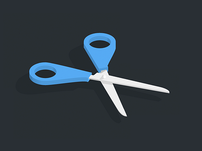 Separator blade illustration isometric scissors