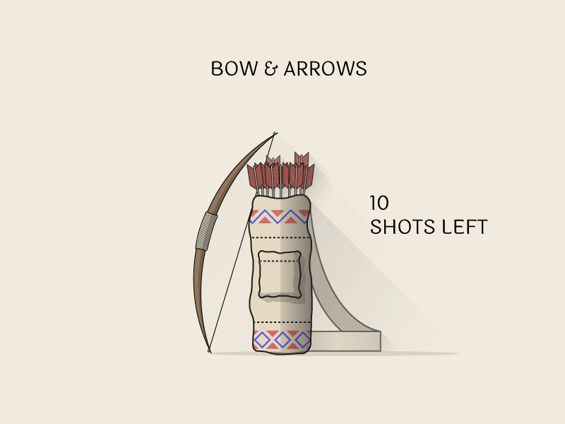 Shots left arch archery arrow bow dart indian