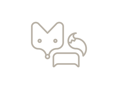 Foxy animal character fox illustration line vector