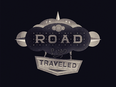 Road art conceptart decorative lettering ornate road sign traveled type typography