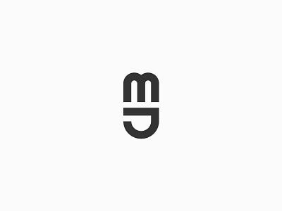 MJ brand branding clean letter logo minimal mj mnml modern neat type typography