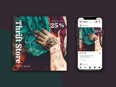 Fashion social media post design