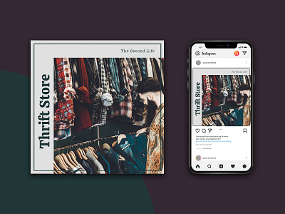 Fashion social media post design