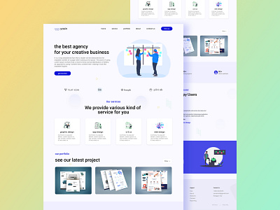 Marketing Agency Landing Page Design banner branding creative design design digital marketing agency home page landing landing page page ux website