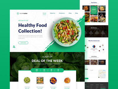 Food Landing Page branding food homepage food ui food website graphic design homepage website design