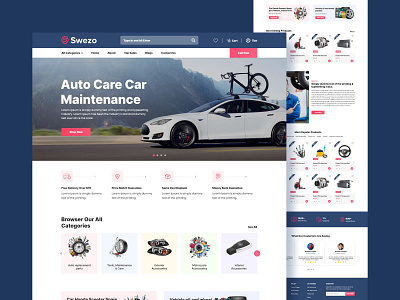 Automobile E-commerce Website Design branding color correction creative design design illustration shopify ui website