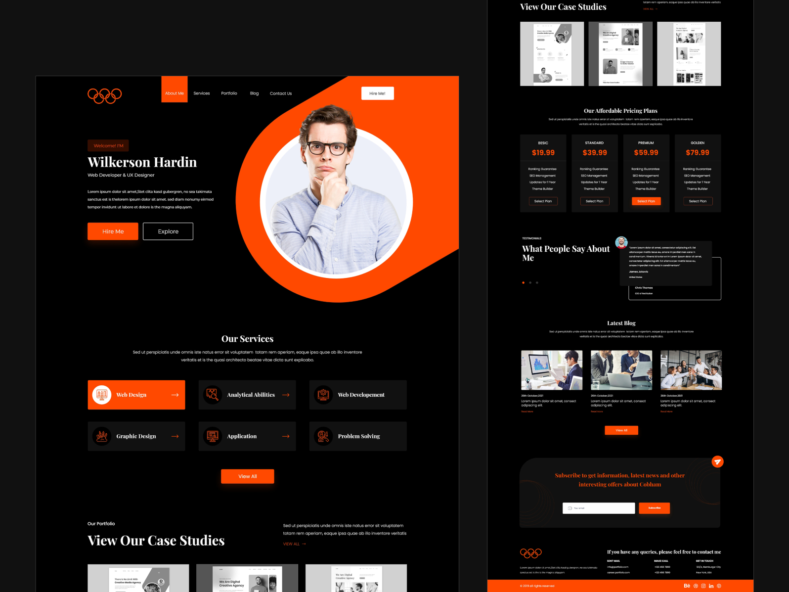 Portfolio Website Design by Yasin Arafat on Dribbble