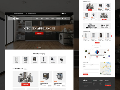 Kitchen Appliances E-commerce Landing Page web design ui