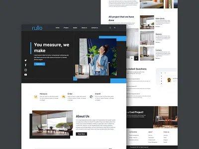 Blinds Website Design branding color correction creative design design illustration landing page ui vector website