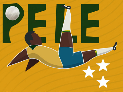 Pelé, the King of Football brazil football illustration pele pelé soccer world cup