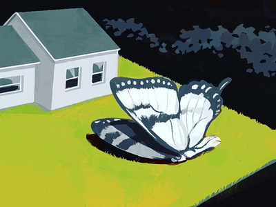 America s Killer Lawns art butterfly illustration killer lawns new york times