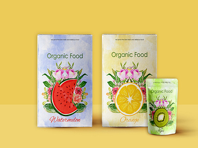 Organic Food Packing Design advertise advertising branding design doypack food illustration illustrator minimalistic mockup packaging packagingdesign photoshop pouch design product product design psd