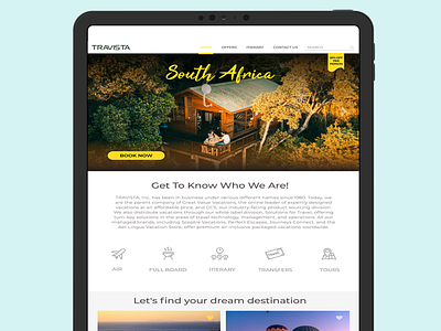 Travel Landing Page UI - Free Download