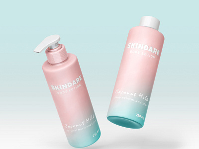 SkinDare Packaging Design advertise branding cosmetic illustration logo packaging product skincare typography ui vector watercolor